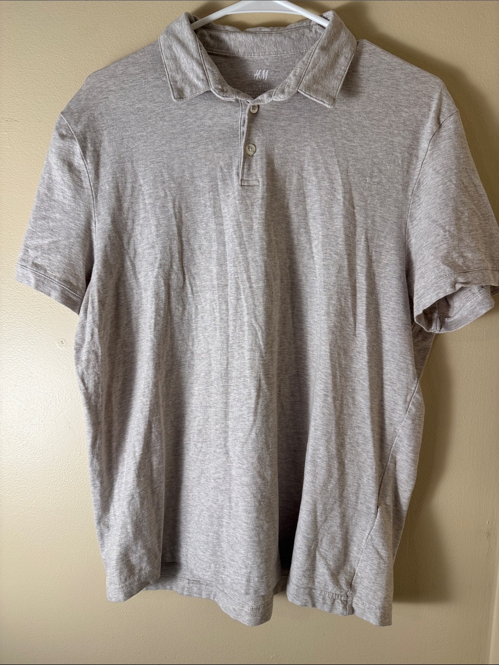 H&M Men's Heather Gray Polo